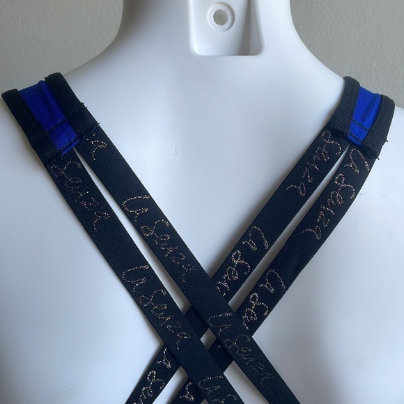 La Senza Sports Bra Medium Blue Black - Picture 4 of 7